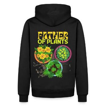 Father of Plants lustiger Spruch für Pflanzen-Papa - Männer Premium Bio Hoodie - Schwarz - Hinten - Nico (187cm)