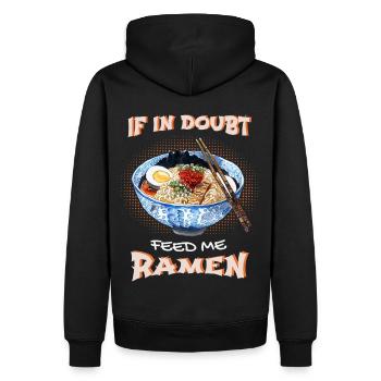 Drôle de dicton de ramen, Japon - Sweat à capuche Premium bio Homme - noir - Dos - Nico (187cm)