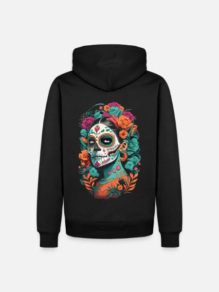 Fiesta del Día de los Muertos - La Catrina - Männer Premium Bio Hoodie - Schwarz