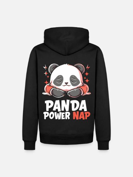 Panda Power Nap - Men’s Premium Organic Hoodie - black