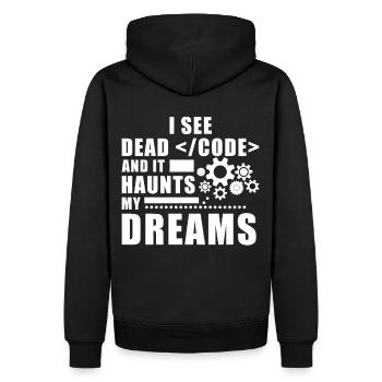 Programmer Saying Computer Science Programming - Männer Premium Bio Hoodie - Schwarz - Hinten - Nico (187cm)