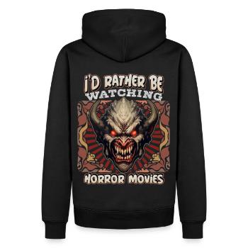 Films d’horreur, Masque de diable, Zombie effrayant - Sweat à capuche Premium bio Homme - noir - Dos - Nico (187cm)