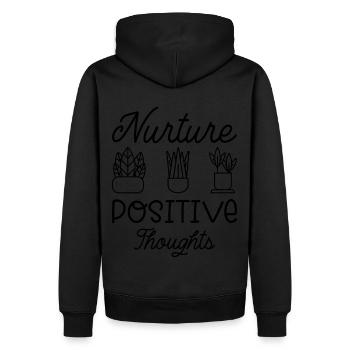 Nurture Positive Thought Motivational Gardening Ga - Männer Premium Bio Hoodie - Schwarz - Hinten - Nico (187cm)