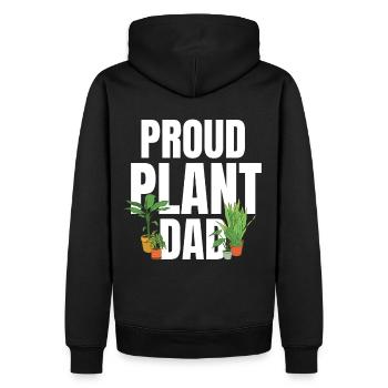 Proud Plant Dad Cool Gardener Garden Plant Lover - Männer Premium Bio Hoodie - Schwarz - Hinten - Nico (187cm)