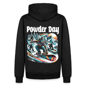 Boarder's Paradise: Snowboardabenteuer Snowboard - Männer Premium Bio Hoodie - Schwarz - Hinten - Nico (187cm)