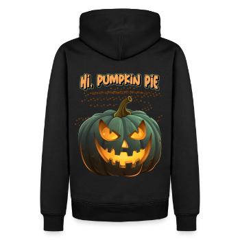 Tarte à la citrouille, citrouille disant, citrouilles d’Halloween - Sweat à capuche Premium bio Homme - noir - Dos - Nico (187cm)