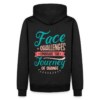 Embrace the Journey of Change Inspirational Positi - Männer Premium Bio Hoodie - Schwarz - Hinten - Nico (187cm)