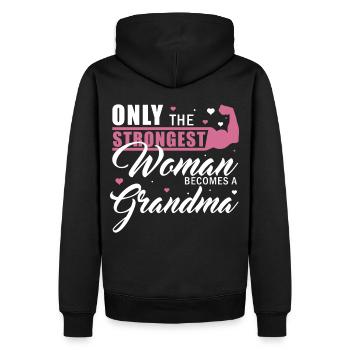 Only The Strongest Woman Becomes A Grandma Mother' - Männer Premium Bio Hoodie - Schwarz - Hinten - Nico (187cm)