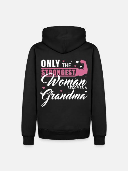 Only The Strongest Woman Becomes A Grandma Mother' - Männer Premium Bio Hoodie - Schwarz