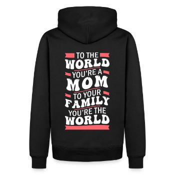 Proud Mom Grandma Inspiring Saying Mother's Day - Männer Premium Bio Hoodie - Schwarz - Hinten - Nico (187cm)