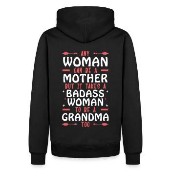 Any Woman Can Be A Mother Inspiring Quote Mother's - Männer Premium Bio Hoodie - Schwarz - Hinten - Nico (187cm)