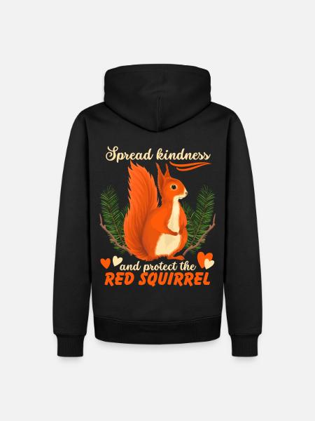 Funny Squirrel Saying, Red Squirrel - Men’s Premium Organic Hoodie - black