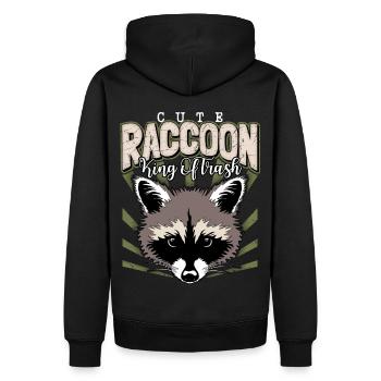 Illustration De Raton Laveur, Raton Laveur, Raton laveur-Racoon - Sweat à capuche Premium bio Homme - noir - Dos - Nico (187cm)