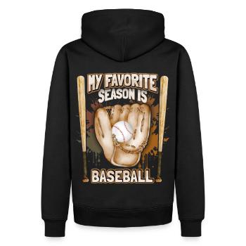 Baseball, Drôle De Sport Dire Gant De Baseball - Sweat à capuche Premium bio Homme - noir - Dos - Nico (187cm)
