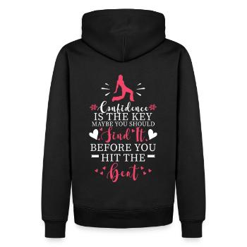 Confidence Is The Key Dancing Saying Funny Dance C - Männer Premium Bio Hoodie - Schwarz - Hinten - Nico (187cm)