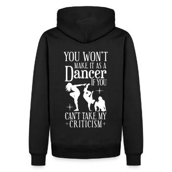 Funny Dancing Coach Saying Street Dance Instructor - Männer Premium Bio Hoodie - Schwarz - Hinten - Nico (187cm)