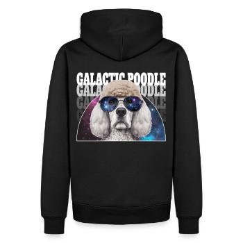 Galactic Poodle Dog Galaxy Glasses Cosmic Dog Sung - Männer Premium Bio Hoodie - Schwarz - Hinten - Nico (187cm)