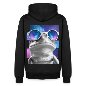 Frog Space Glasses Tree Frog Galaxy Sunglasses - Männer Premium Bio Hoodie - Schwarz - Hinten - Nico (187cm)