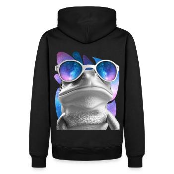 Frog Space Glasses Red Eyed Tree Frog Galaxy Sungl - Männer Premium Bio Hoodie - Schwarz - Hinten - Nico (187cm)