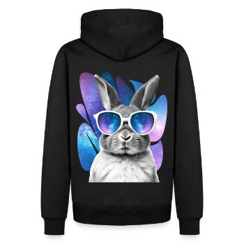 Rabbit Space Glasses Bunny Galaxy Sunglasses Meme - Männer Premium Bio Hoodie - Schwarz - Hinten - Nico (187cm)