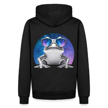 Vaporwave Frog Space Glasses Galaxy Sunglasses Toa - Männer Premium Bio Hoodie - Schwarz - Hinten - Nico (187cm)