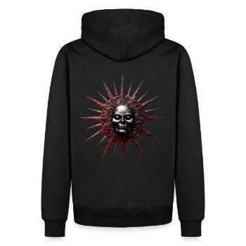 Occult Gothic Sun Esoteric Satanism Metal Grunge A - Männer Premium Bio Hoodie - Schwarz - Hinten - Nico (187cm)