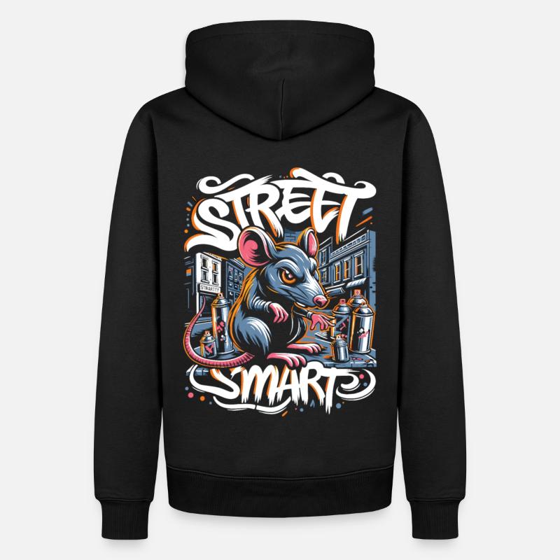 Rat : Art du graffiti - Sweat à capuche Premium bio Homme - noir