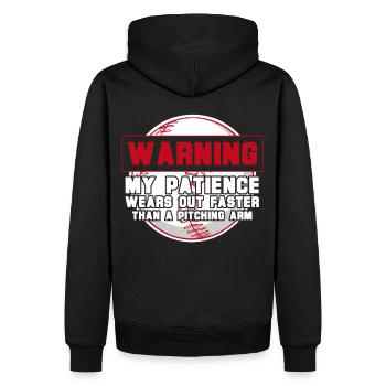 Sports Warning Design Funny Baseball Coaching Game - Männer Premium Bio Hoodie - Schwarz - Hinten - Nico (187cm)