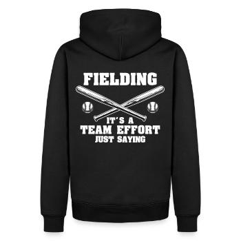 Baseball Batter Catcher Player Game Sports Coach - Männer Premium Bio Hoodie - Schwarz - Hinten - Nico (187cm)