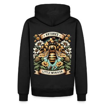 Abeille travailleuse de la nature - Sweat à capuche Premium bio Homme - noir - Dos - Nico (187cm)