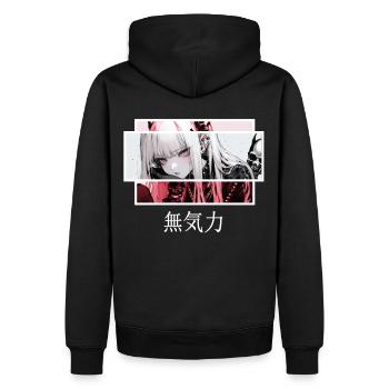 Evil Girl Grunge Aesthetic Dark Gothic Anime Haraj - Männer Premium Bio Hoodie - Schwarz - Hinten - Nico (187cm)