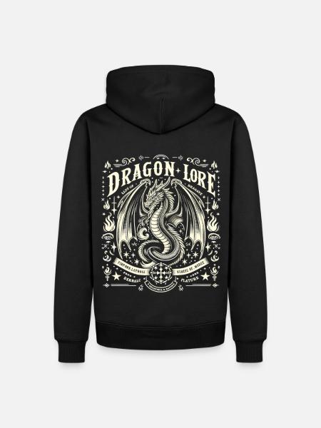 Mythical Fire Dragon - Men’s Premium Organic Hoodie - black