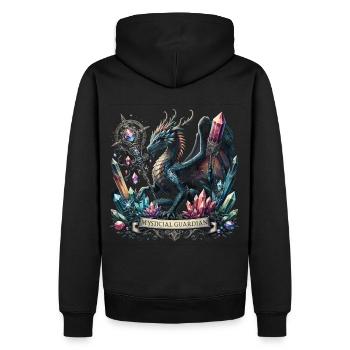 Gardien mystique du dragon - Sweat à capuche Premium bio Homme - noir - Dos - Nico (187cm)