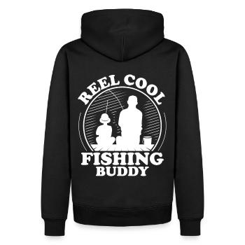 Reel Cool Fishing Buddy Funny Dad Fishing Lover - Männer Premium Bio Hoodie - Schwarz - Hinten - Nico (187cm)