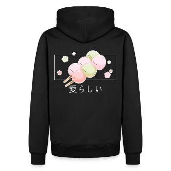 Cute Japanese Dango Pastel Foodie Kawaii Japan Aes - Männer Premium Bio Hoodie - Schwarz - Hinten - Nico (187cm)