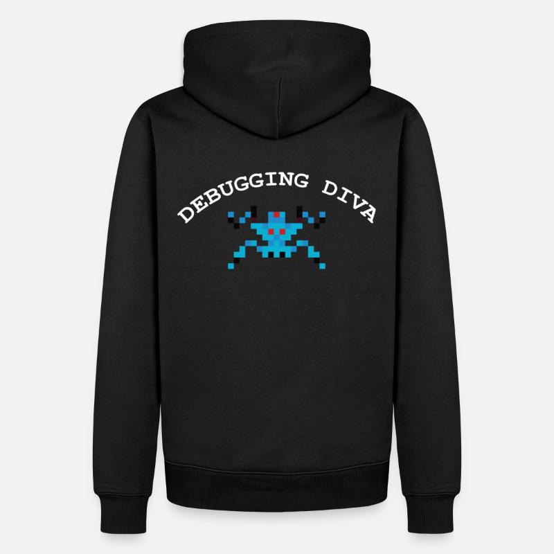 Debugging Diva Coding Debugger Hacker - Männer Premium Bio Hoodie - Schwarz