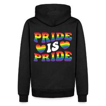 Pride is Pride Gay Pride LGBT Love - Männer Premium Bio Hoodie - Schwarz - Hinten - Nico (187cm)