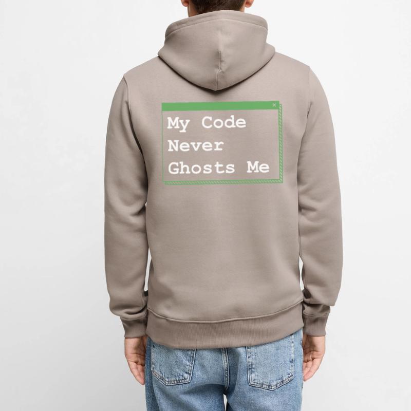 My Code Never Ghosts Me Developer Coder Programmin Männer Premium Bio Hoodie
