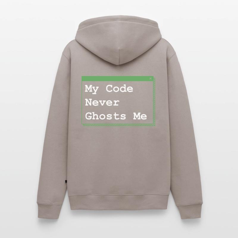 My Code Never Ghosts Me Developer Coder Programmin Männer Premium Bio Hoodie