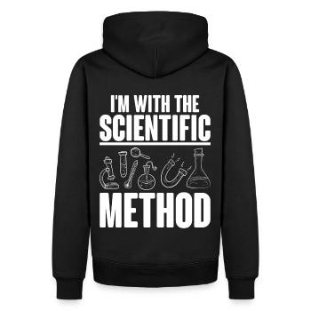 I'm with the Scientific Method Science Physicist C - Männer Premium Bio Hoodie - Schwarz - Hinten - Nico (187cm)
