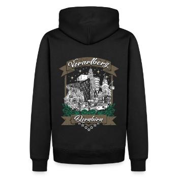 Dornbirn Ländle Vorarlberg Österreich City - Männer Premium Bio Hoodie - Schwarz - Hinten - Nico (187cm)