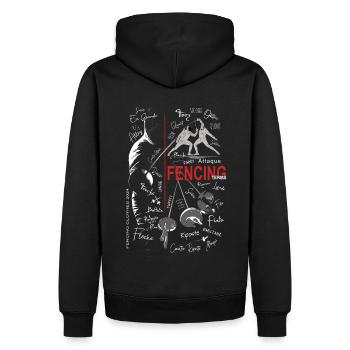 Fencing Notions Training Gift - Men’s Premium Organic Hoodie - black - Back - Nico (187cm)