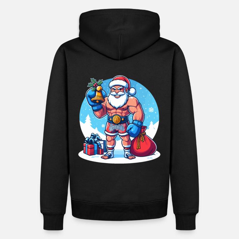 Muay Thai Noël - Sweat à capuche Premium bio Homme - noir