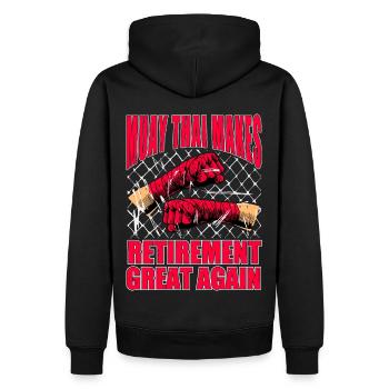 Le Muay Thai redonne sa grandeur à la retraite - Sweat à capuche Premium bio Homme - noir - Dos - Nico (187cm)