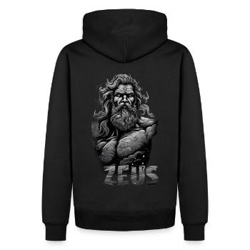 Greek God Zeus Epic Ancient Greece Mythology - Männer Premium Bio Hoodie - Schwarz - Hinten - Nico (187cm)