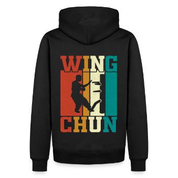 Wing Chun - Sweat à capuche Premium bio Homme - noir - Dos - Nico (187cm)