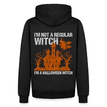 I'm Not A Regular Witch Halloween Witch Creepy Hau - Männer Premium Bio Hoodie - Schwarz - Hinten - Nico (187cm)