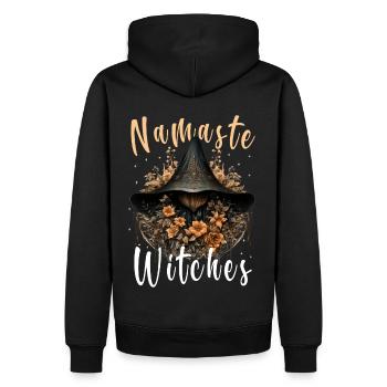 Namaste Witches Floral Witch Hat Wicca Witchy Occu - Männer Premium Bio Hoodie - Schwarz - Hinten - Nico (187cm)