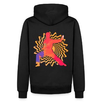 Wing Chun Kung Fu - Sweat à capuche Premium bio Homme - noir - Dos - Nico (187cm)