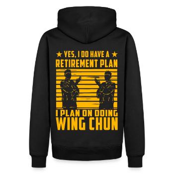 Yes, I do have a retirement Plan I plan on doing - Men’s Premium Organic Hoodie - black - Back - Nico (187cm)